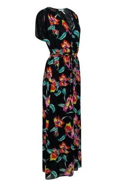 Joie - Black & Multicolor Floral Maxi Dress Sz XS