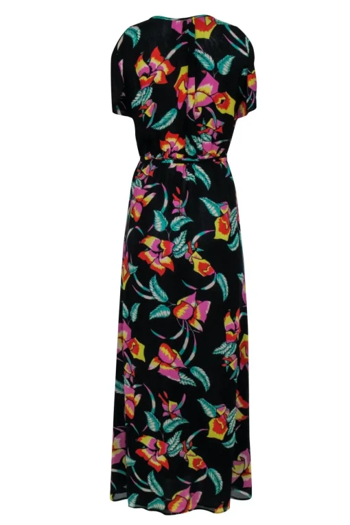 Joie - Black & Multicolor Floral Maxi Dress Sz XS