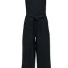 Joie - Black Wide-Leg Skirt-Style Tie Waist Jumpsuit Sz 0