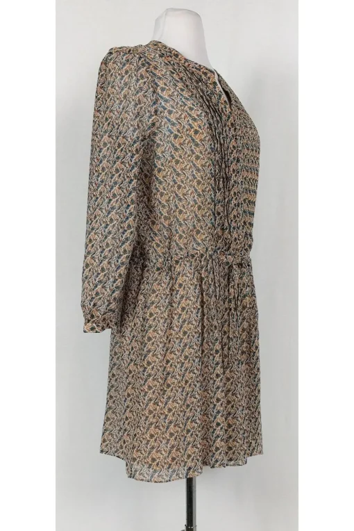 Joie - Brown & Teal Silk Dress Sz XS