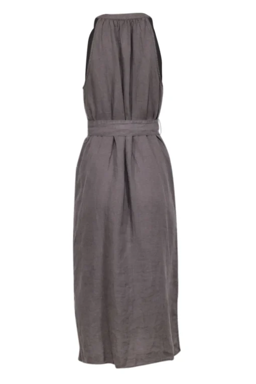 Joie - Olive Green Linen Sleeveless Button Front Dress Sz M