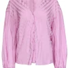 Joie - Pink Lavender Balloon Blouse w/ Front Buttons Sz M