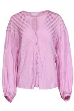 Joie - Pink Lavender Balloon Blouse w/ Front Buttons Sz M