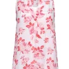 Joie - White & Pink Sleeveless Floral Print Silk Top Sz XS