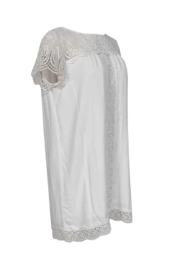 Joie - White Shift Dress w/ Crochet Details Sz M