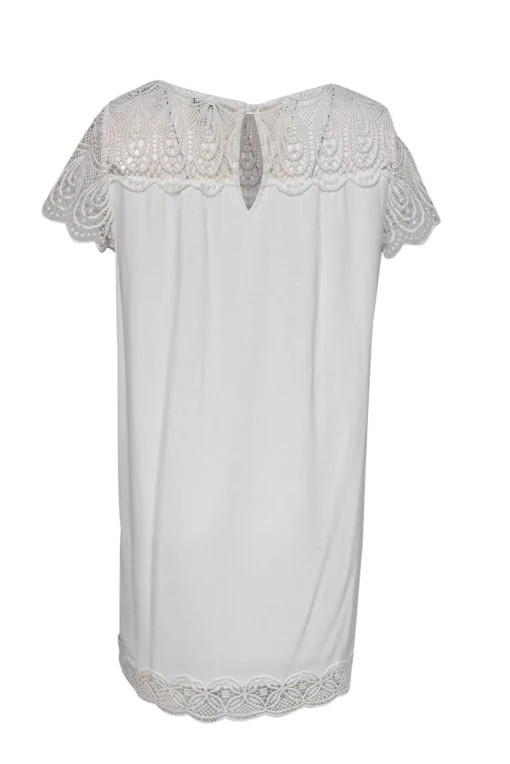 Joie - White Shift Dress w/ Crochet Details Sz M