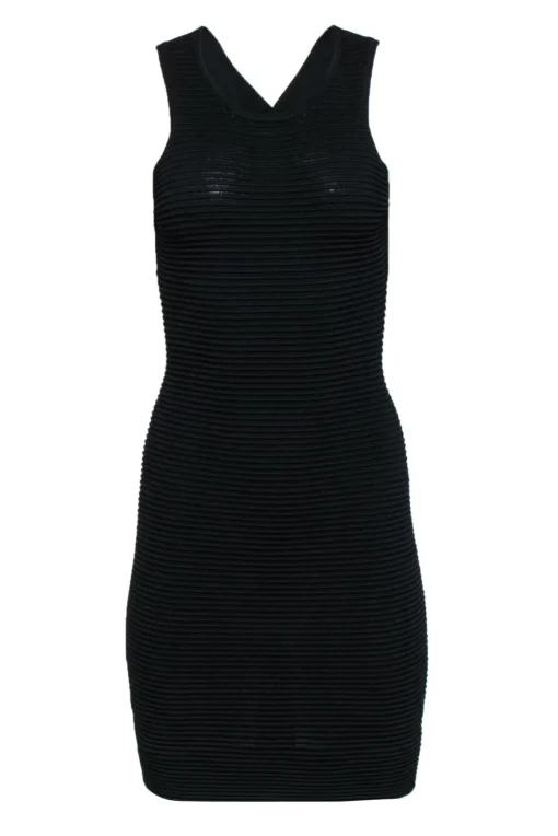 Jonathan Simkhai - Black Ribbed Bodycon Midi Dress Sz XS