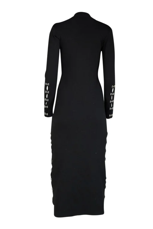 Jonathan Simkhai - Black Wool Blend Dress w/ Hardware Trim Sz S