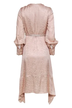 Jonathan Simkhai - Light Pink Leopard Print Jacquard Belted Midi Dress Sz 4