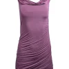 Jonathan Simkhai - Mauve Ruched Off-the-Shoulder Dress Sz S