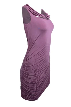 Jonathan Simkhai - Mauve Ruched Off-the-Shoulder Dress Sz S