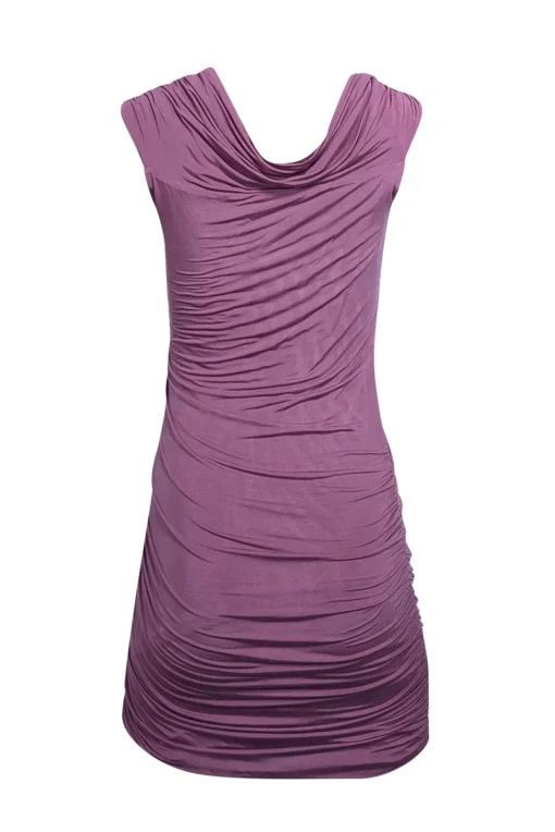 Jonathan Simkhai - Mauve Ruched Off-the-Shoulder Dress Sz S