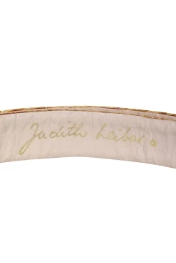 Judith Leiber - Vintage Tan Snakeskin Belt w/ Gold Lion Clasp