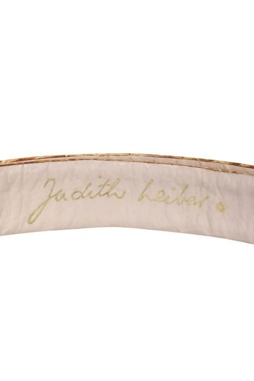 Judith Leiber - Vintage Tan Snakeskin Belt w/ Gold Lion Clasp