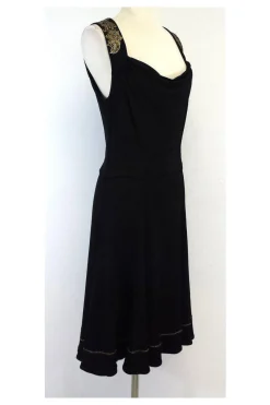 Just Cavalli - Black & Gold Sleeveless Dress Sz 8
