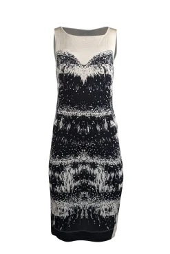 Just Cavalli - Black & Ivory Print Sleeveless Dress Sz 8
