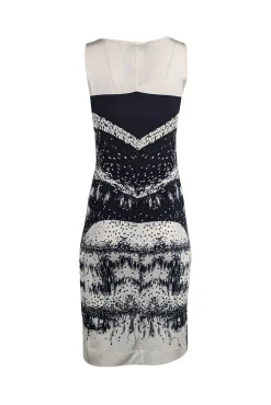 Just Cavalli - Black & Ivory Print Sleeveless Dress Sz 8