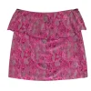 Karina Grimaldi - Purple & Grey Snakeskin Print Silk Mini Skirt Sz XS