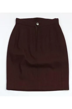 Karl Lagerfeld - Brown Wool Skirt Sz 2