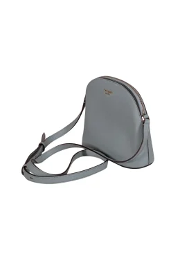Kate Spade - Baby Blue Pebbled Leather Dome Crossbody Bag