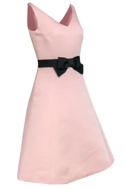 Kate Spade - Baby Pink A-Line Dress w/ Black Bow Sz 2