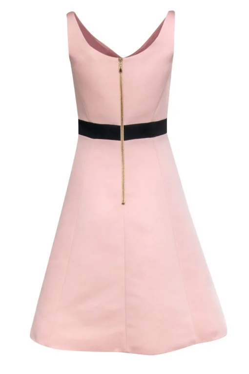 Kate Spade - Baby Pink A-Line Dress w/ Black Bow Sz 2