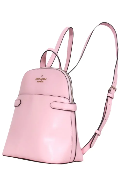Kate Spade - Baby Pink Textured Backpack w/ Outside Pocket & Top Handle
