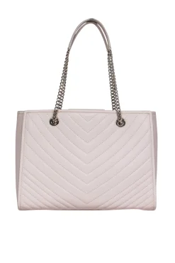Kate Spade - Beige Leather Chevron Stitch Shoulder Handbag