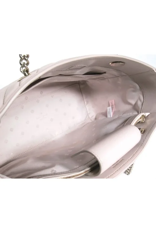 Kate Spade - Beige Leather Chevron Stitch Shoulder Handbag