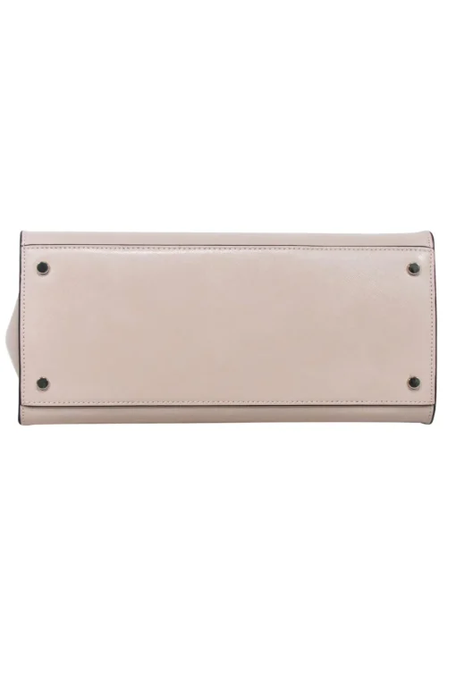 Kate Spade - Beige, White & Black Saffiano "Staci" Leather Satchel