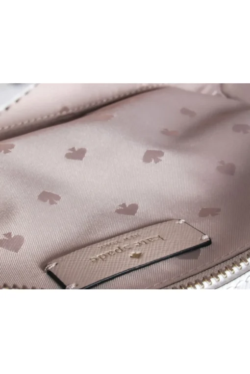 Kate Spade - Beige, White & Black Saffiano "Staci" Leather Satchel