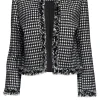 Kate Spade - Black & Cream Boucle Open Front Jacket Sz 6