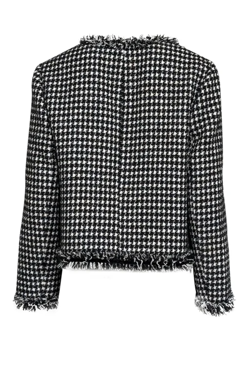 Kate Spade - Black & Cream Boucle Open Front Jacket Sz 6