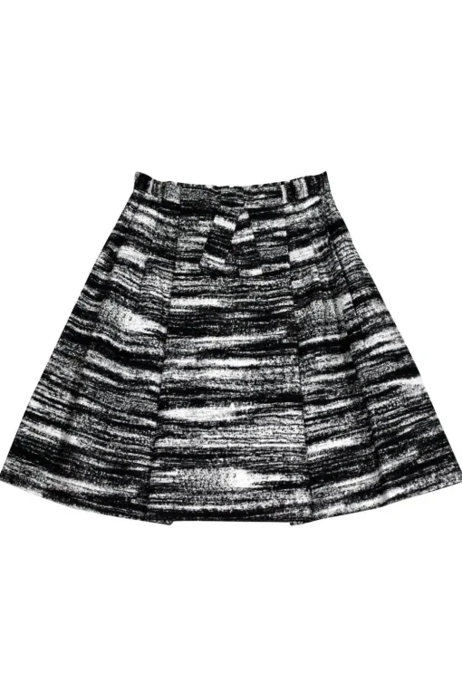 Kate Spade - Black & White Brushstroke Skirt Sz 4