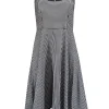 Kate Spade - Black & White Checkered Sleeveless Dress Sz M
