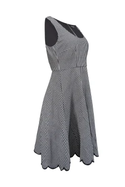 Kate Spade - Black & White Checkered Sleeveless Dress Sz M