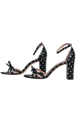 Kate Spade - Black & White Polka Dot Chunky Heel w/ Bow Sz 8.5