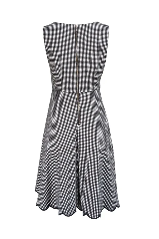 Kate Spade - Black & White Checkered Sleeveless Dress Sz M