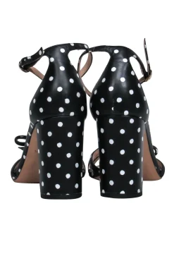 Kate Spade - Black & White Polka Dot Chunky Heel w/ Bow Sz 8.5