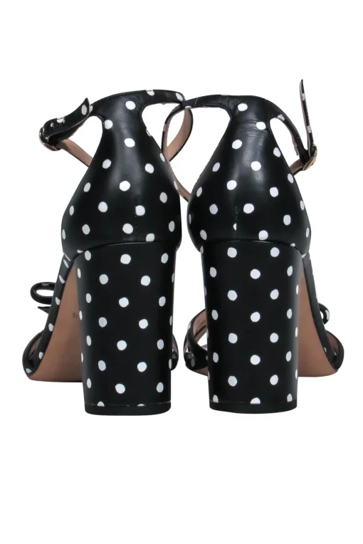 Kate Spade - Black & White Polka Dot Chunky Heel w/ Bow Sz 8.5