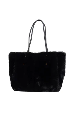 Kate Spade - Black Faux Fur Medium Tote