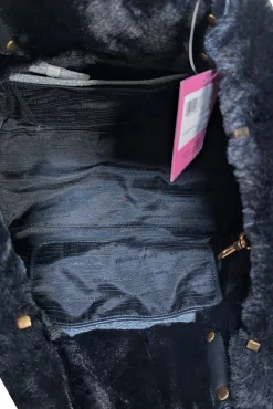 Kate Spade - Black Faux Fur Medium Tote