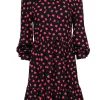Kate Spade - Black Heartbeat Tie Neck Shirtdress Sz 8