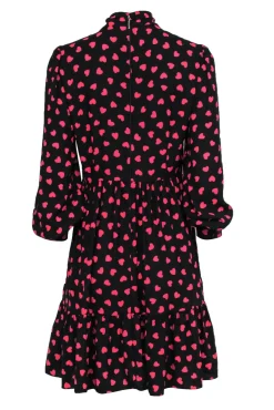Kate Spade - Black Heartbeat Tie Neck Shirtdress Sz 8