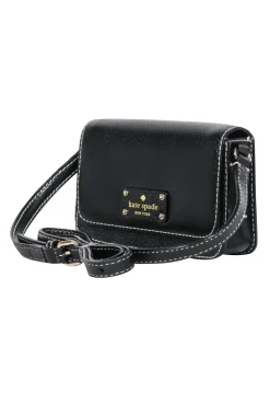 Kate Spade - Black Mini Crossbody w/ Cream Stitching Detail