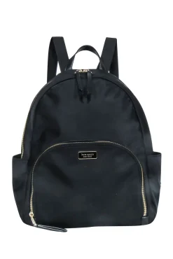 Kate Spade - Black Nylon Zip Around Backpack