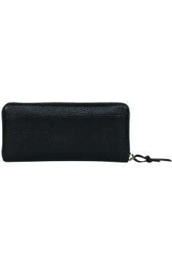 Kate Spade - Black Pebbled Leather Zip-Around Wallet