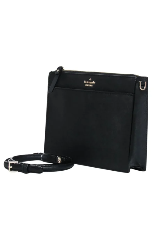 Kate Spade - Black Saffiano Leather Rectangular Crossbody Bag