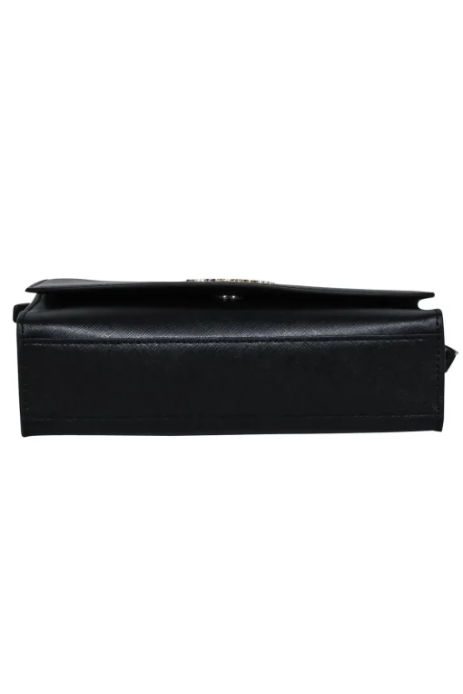 Kate Spade - Black Saffiano Leather "Carson Convertible" Crossbody Bag