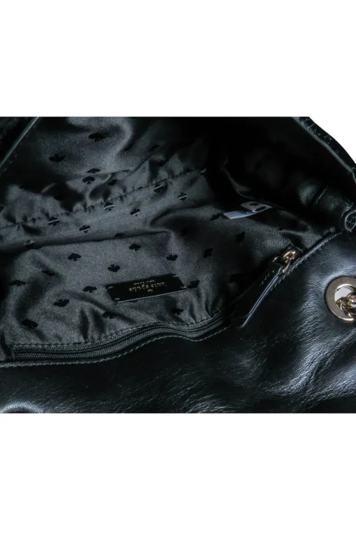 Kate Spade - Black Velvet Quilted Crossbody Bag